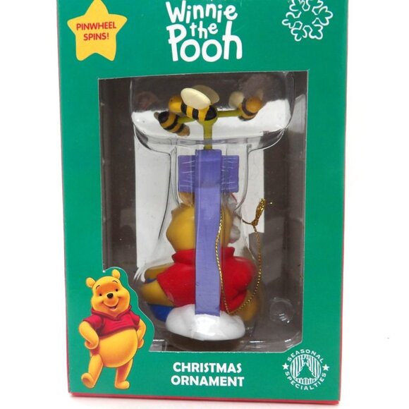 Winnie the Pooh Christmas Ornament Pinwheel Spins New in Box - Picture 3 of 4